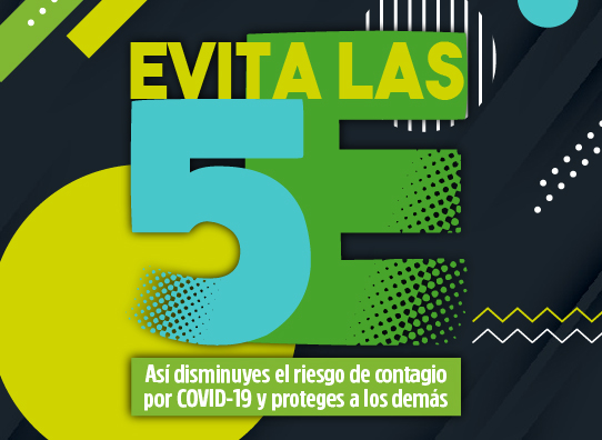 Evita las 5e: lugares para evitar el Covid19