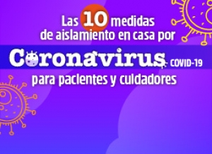 Las 10 medidas de aislamiento en casa por Coronavirus para pacientes y cuidadores